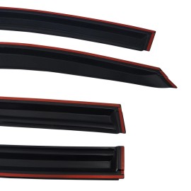 Unbranded For 13-17 Honda Accord JDM Wavy Mugen Smoke Tinted Window Visor Rain Guard Vent