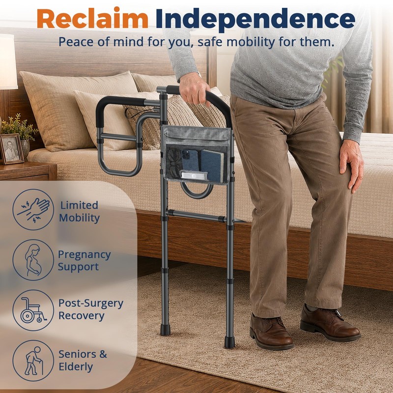 FITGOT Bed Rails for Elderly Adults Safety, 400lb Assist Rail