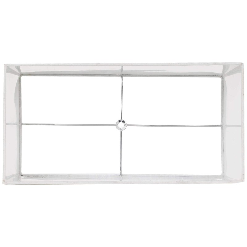 White Large Rectangular Hardback Lamp Shade 16" Wide x 8"