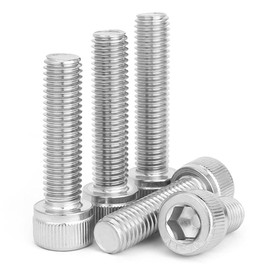 M4x50mm Screws, 30Pcs M4-0.7x50mm Socket Head Cap Screw Bolts,Stainless Steel Machine Blot,Allen Socket Drive,Full Thread,Bright Finish,Quantity 30