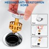 Auralum Stainless Steel Sink Plug, Drain Plug with Brass Anti