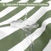 Seasonwood Sage Green Shower Curtain Boho Stripe Shower Curtains with