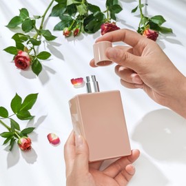 Yerpkefey 100ml/3.4 Oz Glass Spray Bottle Perfume Atomizer,Empty Refillable Perfume Spray Bottle with 3 Kinds of Dispenser (A5)