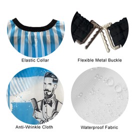 Gabri Professional Barber Cape Gown - Premium Hairdressing Cape for Hair Salon - Waterproof Hair Cutting Capes and Gowns for Barber Shops 160cm (L) x 140cm (W)) (Baby Blue)