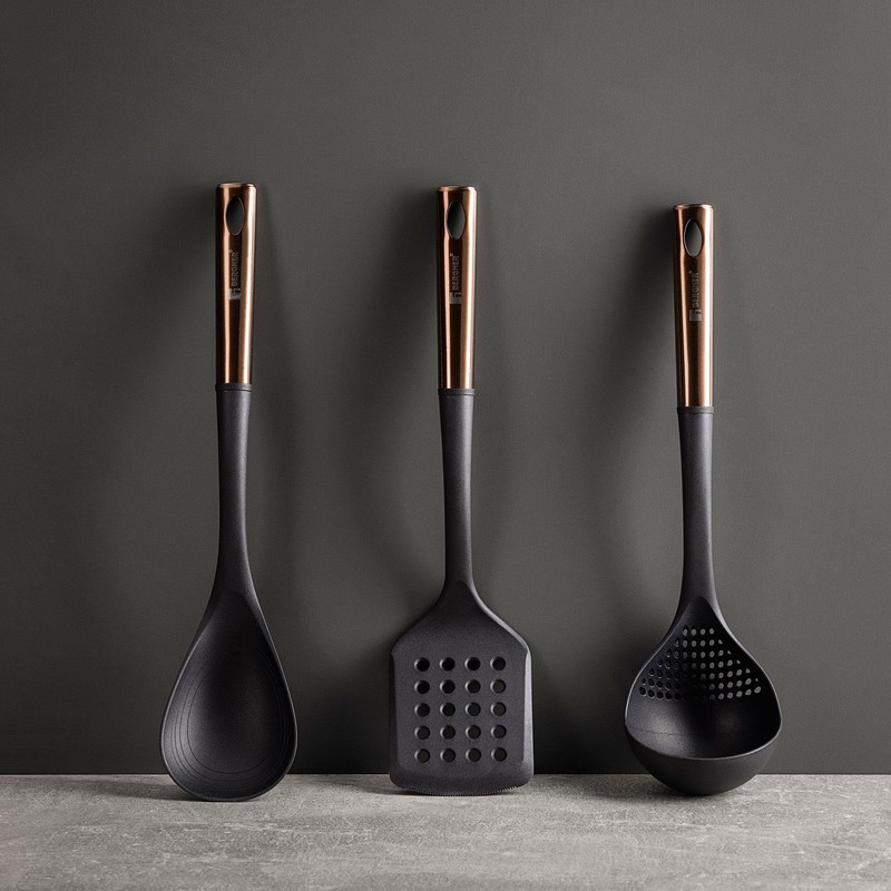 Bergner Copper Set di 3 Utensili da cucina: Spatola scanalata,