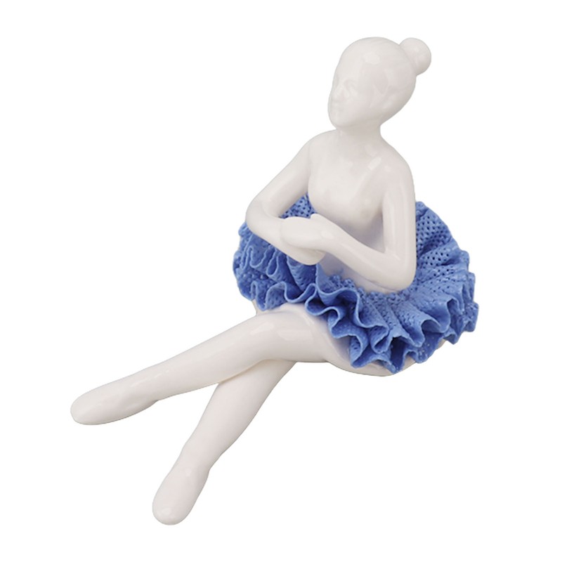 Ballerina Statue Beautiful Relaxed Mood Delicate Ceramic Ballet Dancer Figurine