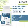 Pure Magnesium Glycinate 425mg, 100% Chelated, 60 Capsules – Made