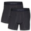 Carhartt mens Cotton Polyester 2 Pack Boxer Briefs, Black, Medium