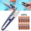 Atyhao 12Pcs U Sewing Scissors Clippers, 4 inch Small Thread