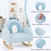 INFANS Kids Sofa, Toddler Rocking Chair with Solid Wooden Frame,