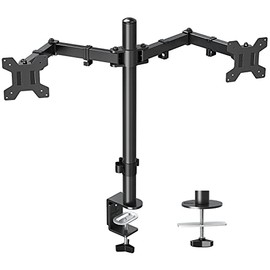 MOUNT PRO Dual Monitor Mount Fits 13-32 Inch/19.8lbs LCD Screen, Computer Monitor Desk Mount, Articulating Monitor Arm, Height Adjustable Monitor Stand for 2 Monitors, VESA Mount 75x75/100x100mm