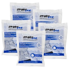 Sport-Tec Cold Instant Compress, Disposable Cooling Compresses, Ice Compress, 13.5 x 16 cm, 230 g (B - Pack of 5)