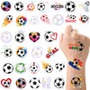 Worldbazaar Soccer Tattoos Temporary for Kids 210 Pcs Glitter Precut