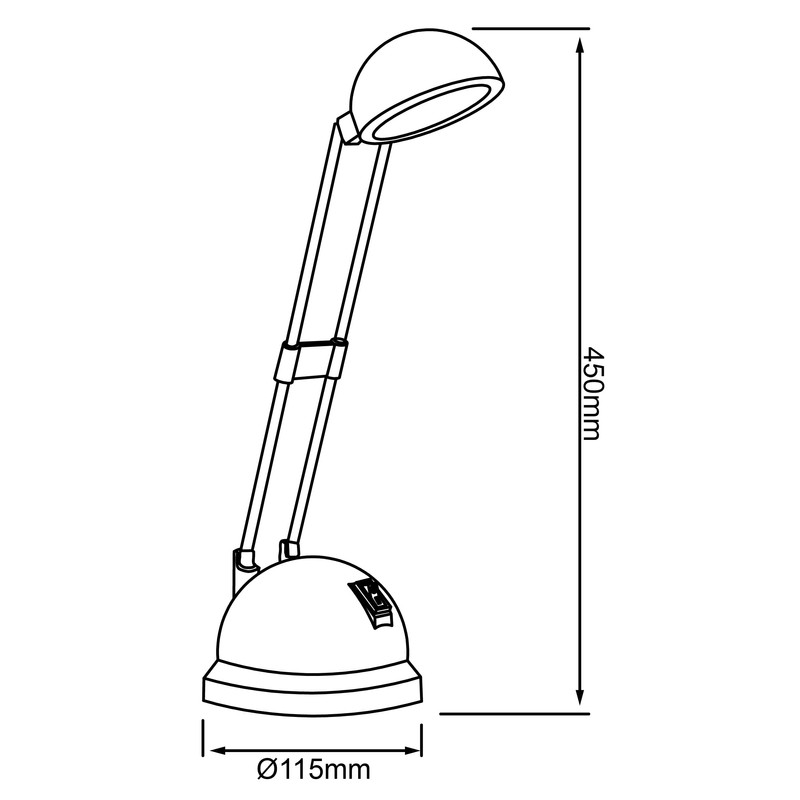 Brilliant Katrina Table Lamp Black G94816/06, 40 x 11.5 x