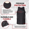 DGYAO Rugby Padded Compression Vest Sleeveless Shirt Chest Rib Back