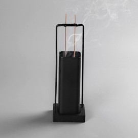 Hukalw Incense Burner Holder for Sticks, [New Upgraded-Two Black Clip] Upside Down Incense Burner with Removable Glass Ash Catcher Anti-Ash Flying