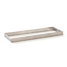 Decora 0064061 Rectangular Perforated Stainless Steel Baking Frame 10 x 29 x 2 H cm, 18/8 Stainless Steel