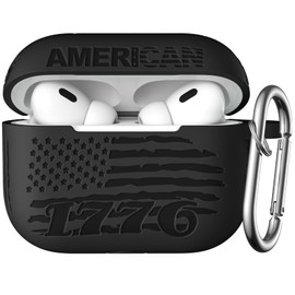 DGege USA Flag Engraving Compatible for Airpods Pro 2nd Generation Case with Airpods Pro 2 Case Cover/for Airpod Pro Case Cover,Soft Silicone for Airpods Pro 2nd Generation,Front LED Visible