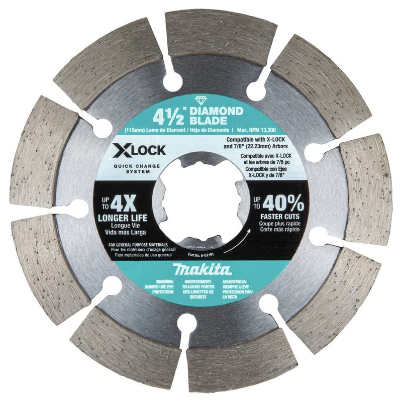 Makita E-12647 X-Lock 4-1/2" Diamond Blade Variety Pack for Masonry