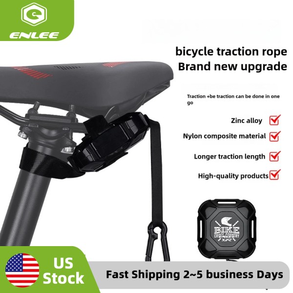 ENLEE Portable Bicycle Traction Rope Automatic Telescopic Road Bike Pulling