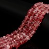 Unbranded Natural Strawberry Quartz Irregular Pebble Nugget Beads Size 8-10mm