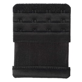 Magicmode Bra Extension Bra Extender 4 Hooks Bra Extenders Elastic Stretchy Bra Extensions Strap Pack of 3, Black, 3/4" Hook Spacing