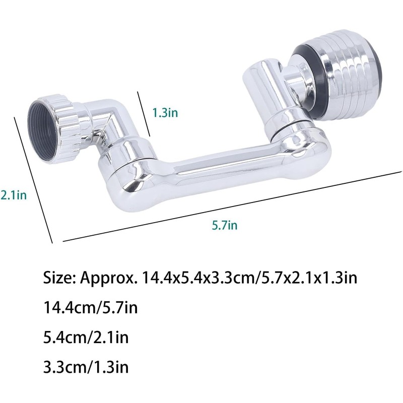 TOPINCN Extensor de Grifo Giratorio de 1080°, Aireador de Grifo