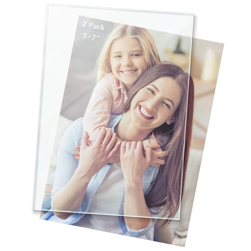 FrameStarr - 5x7 Glass - Crystal Clear, 2 Pack -