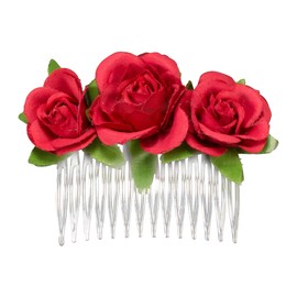 Alpenflüstern ADV101 Costume Hair Comb Rose Blossoms (Red)
