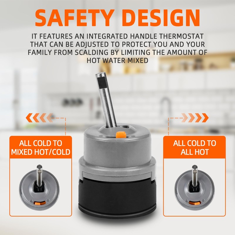 RP50587 Replacement Cartridge Valve Compatible with Delta DST Single Handle