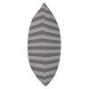 Classic Ash Gray Cabana Tent Stripe Throw Pillow