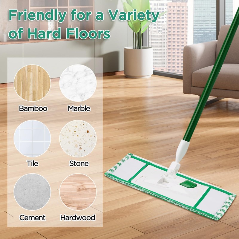4 Pack Mop Pads Compatible with Libman Wet & Dry