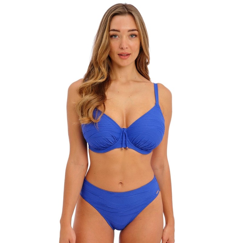 Fantasie Beach Waves Gathered Full Cup Bikini Top Ultramarine Blue