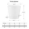 FaithLand 2-Pack 9 Inch Planter Pots for Indoor Outdoor Plants,