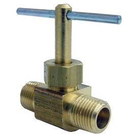 LASCO 17-1801 1/8-Inch Male Pipe Thread by 1/8-Inch Male Pipe Thread Straight Brass Needle Valve, Copper