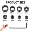 8 PCS Step Drill Bit Depth Stop Collar Ring Positioner