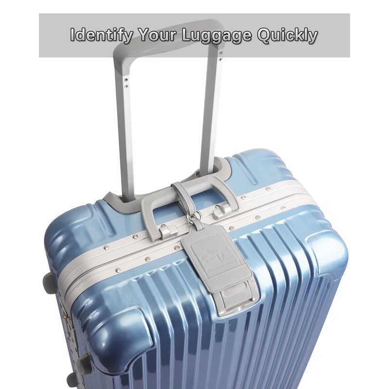 Teskyer 3 Pack Luggage Tags for Suitcases, Luggage Labels, Microfiber