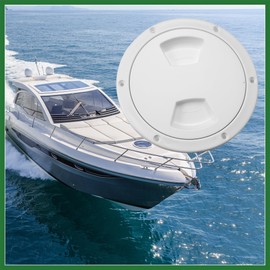 Motoforti 5" Boat Inspection Deck Plate Hatch Marine Hatch Deck Plate White Long-lasting
