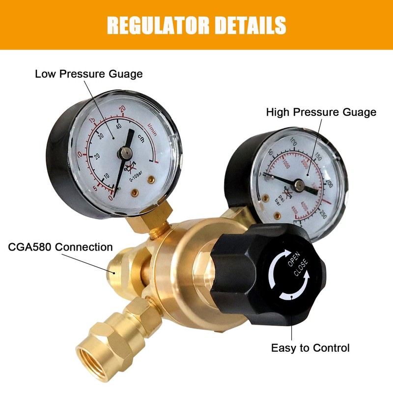 Vaphy Argon CO2 Regulator Gauges Gas Welding Regulators for MIG