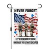 Never Forget 911 Garden Flags Veteran Day Commemoration Day Outdoor