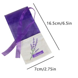 Lavender Scented Sachets with Organza Bags, Set of 2, Purple
