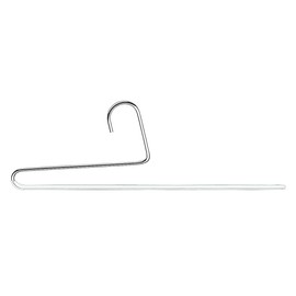 Mawa by Reston Lloyd Reverse Hook Trouser Series Non-Slip Space-Saving Clothes Hanger with Single Rod for Pants, Style KH/35U, 1-Each, White