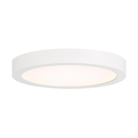 Savoy House 6-3333-7-WH Savoy House T24 Compliant Outdoor Low Profile Flush Mount, Integrated LED 1-Light 15 Watt, 1" H x 7" W, White