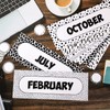 60 Pcs Monthly Headliners Painted Dots on White Months of