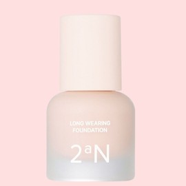 2AN Long Wearing Foundation Mini 15ml, 19 Pale Beige, 1 pc. / 투에이엔 롱 웨어링 파운데이션 미니 15ml, 19 페일 베이지, 1개