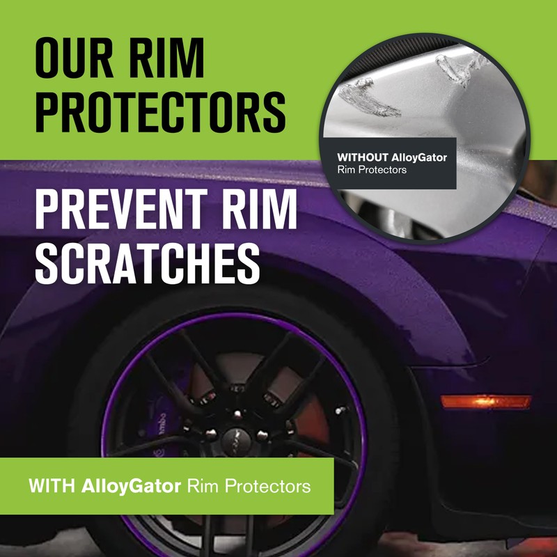 AlloyGator Purple Rim Protector for Car Wheels (Fits 12-24" Wheel