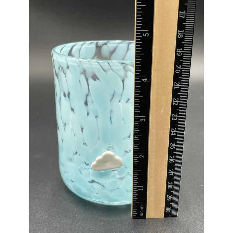 Anthropologie Icon Juice Glass Confetti Edition Cloud 17.25 Oz. 4.5”x3.5”