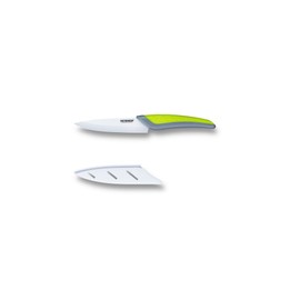 Peterson Housewares CE0956003B-4 Ceramic Knife with Two Tone Handle with White Blade, 4", Green/Grey