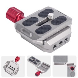 Came-TV Quick Release Plate System with 1/4" Screw for Arca Type Clamp Base & 1/4" Screw Base, Aluminum Quick Release QR Mount Plate for Camera Tripod, Monopods, Monitors, Magic Arm, Cages (61008)