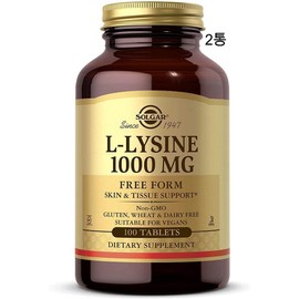Solgar Lysine L-Lysin 1000mg 100 tablets, 2 units / 솔가 라이신 엘 라이신 L-Lysin 1000mg 100정, 2개
